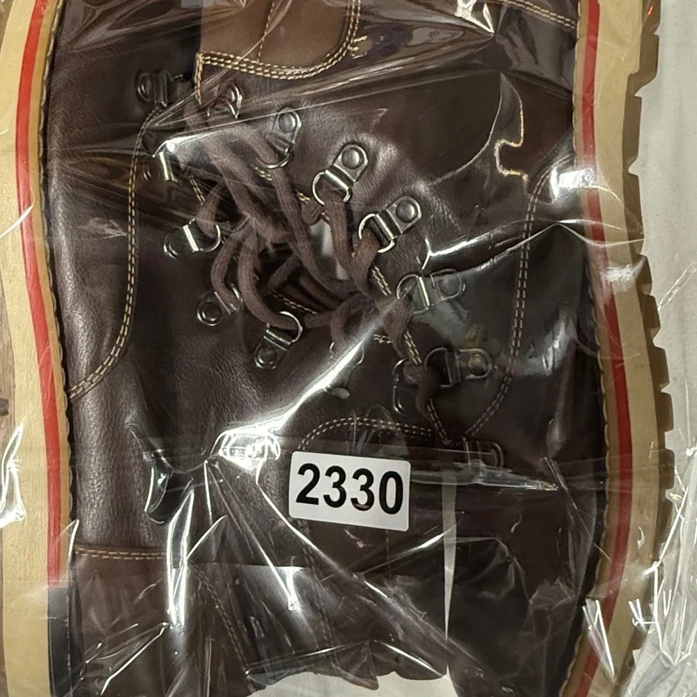 J.Ferrar Mens Brown Leather Lace Up‎ Hiking Boots Size 11M gorpcore